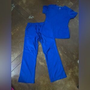 Healing Hands Blue Scrub Set